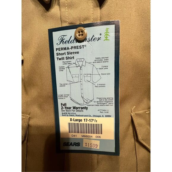Field & Stream Work Shirts Sz XL (17-17 1/2) 3 Short Sleeve 1 Long sleeve NWT - Picture 2 of 5